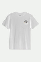Men's Roller S/S Tailored Pocket T-Shirt in the color White - Front Product View