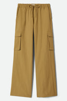 Women's The Jett Lightweight Cargo Wide Leg Pant in the color Olive Stone - Front Product View