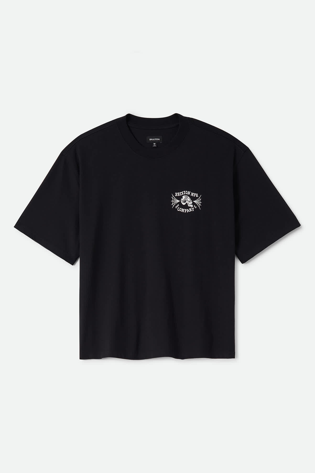 Men's Ogle Boxy T-Shirt in the color Black - Front Product Laydown Image