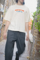 Men's Clifton Boxed Crop T-Shirt in the color Cream - Men's Lifestyle 2.0