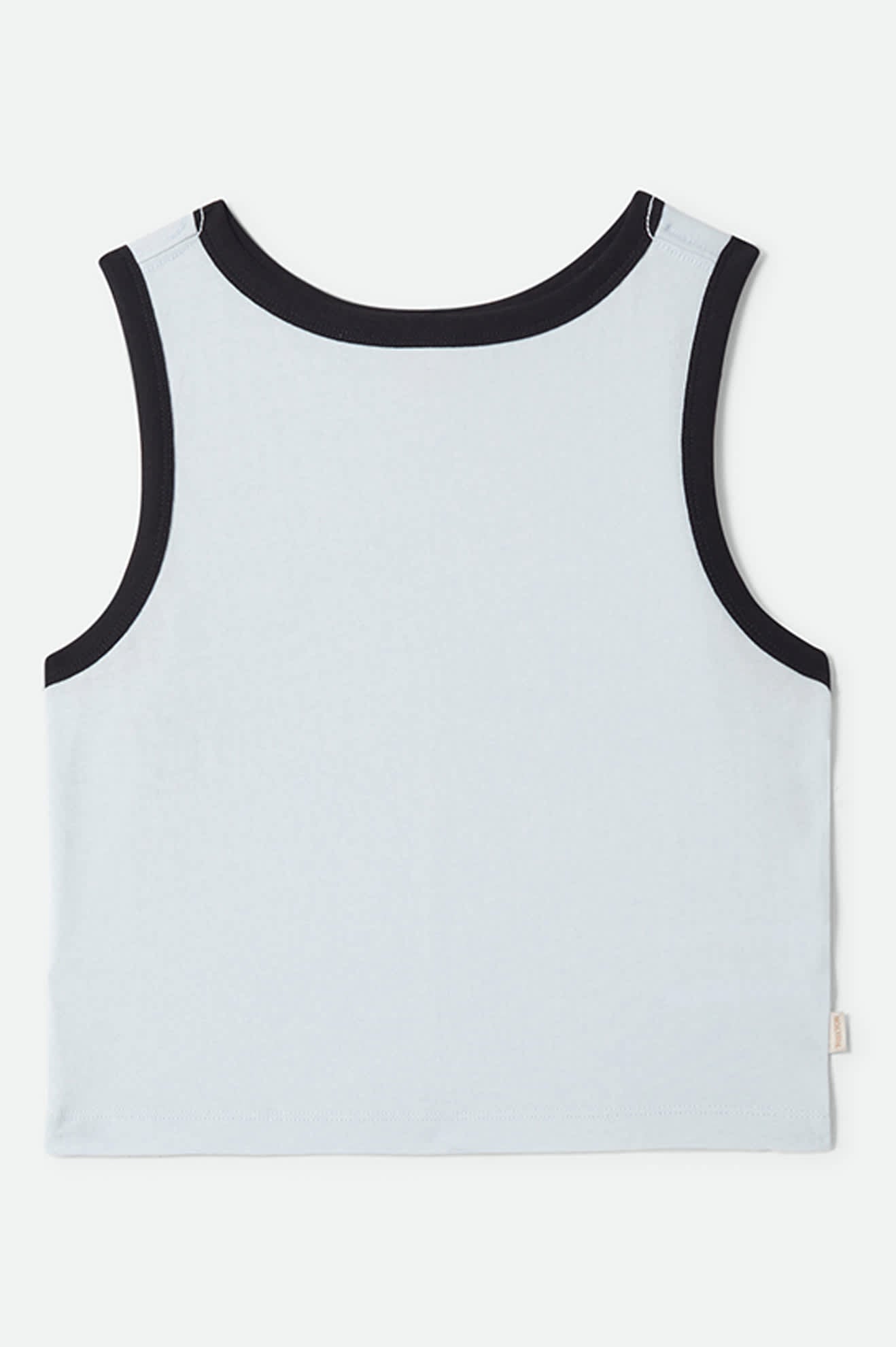 Women's Carefree Organic Garment Dye Cropped Tank in the color Blue Aura - Front Product Laydown Image