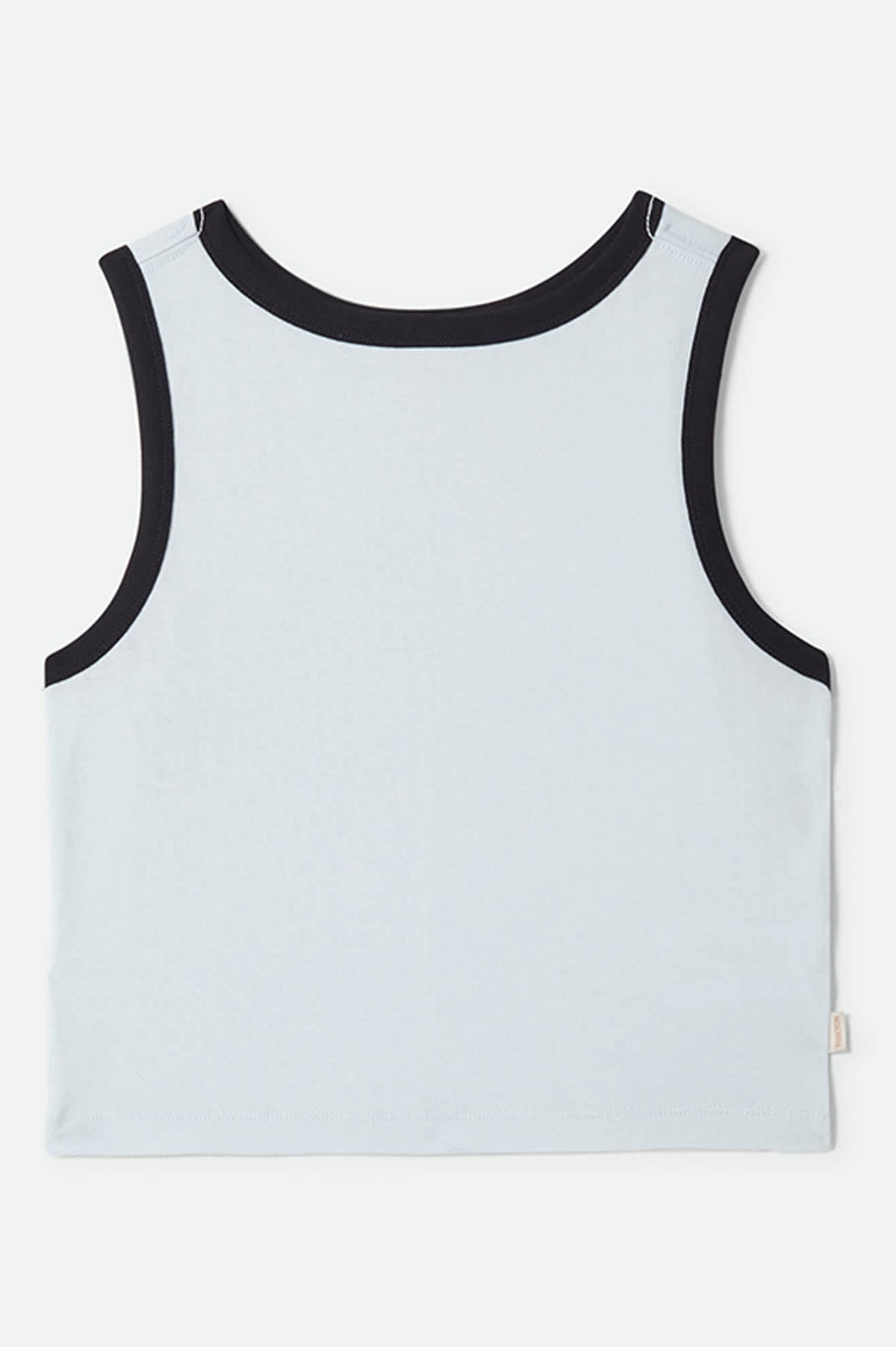 Women's Carefree Organic Garment Dye Cropped Tank in the color Blue Aura - Front Product Laydown Image