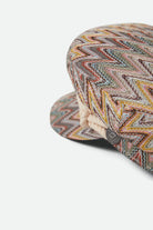 Women's Fiddler Fisherman Cap in the color Multi Color Zigzag - Additional Laydown image