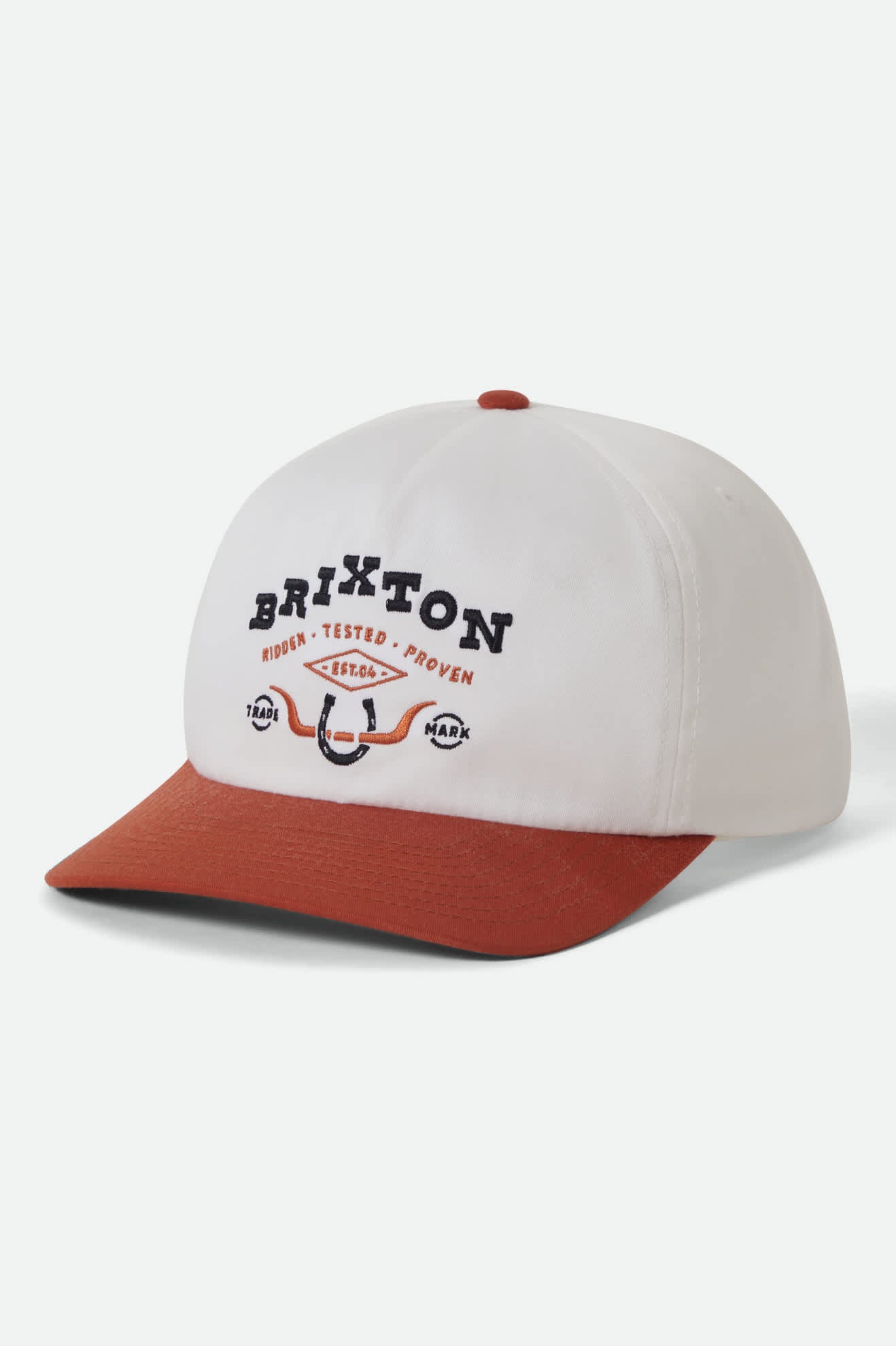 Unisex Beekman Snapback in the color Off White/Rust - Front Product View