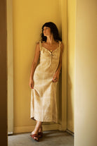 Women's Wandering Tie Dress in the color Pale Khaki Bandana - Men's Lifestyle image