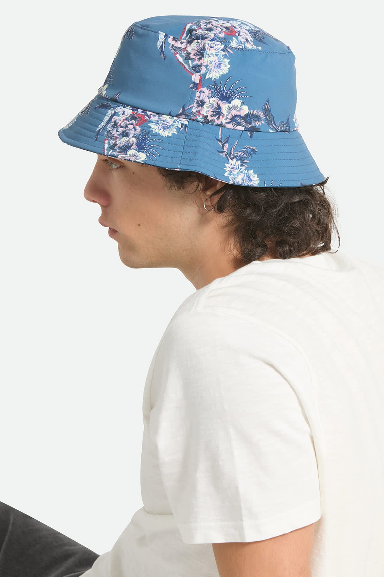 Unisex Eldon Water Packable Bucket Hat in the color Midnight Blue - Men's Side View