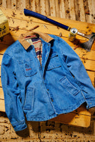 Back Laydown Image for Coors Colt Durham Jacket - Washed Denim