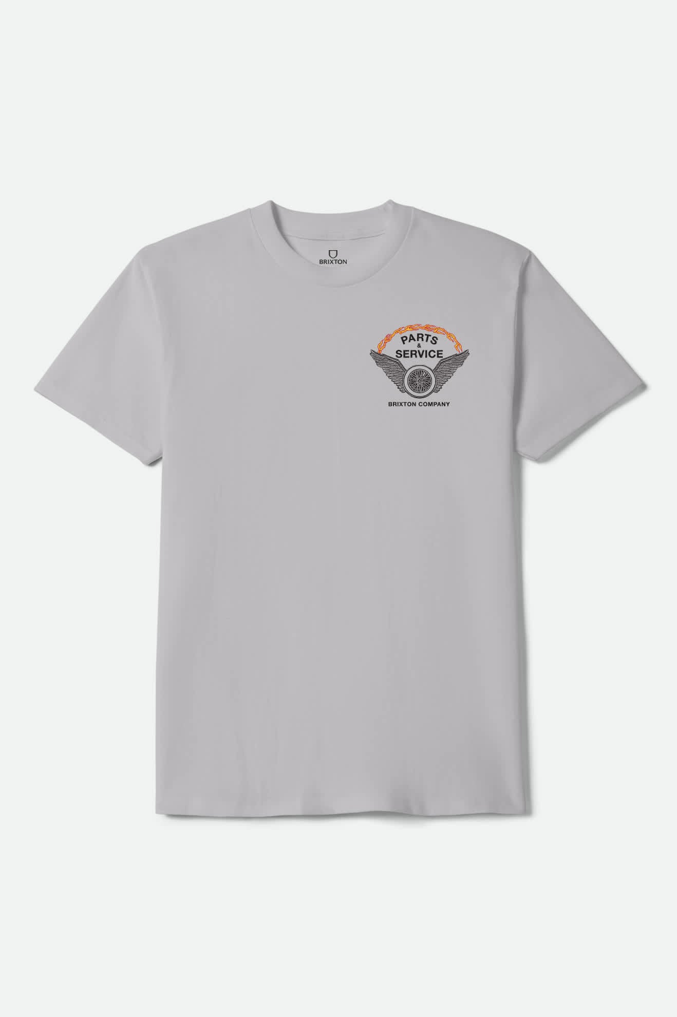 Men's Leeway Short Sleeve T-Shirt in the color Pebble Stone Worn Wash - Front Product Laydown Image