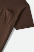 Men's Brixton Baseline Pocket T-Shirt in the color Walnut Brown Vintage Wash - Additional Laydown image