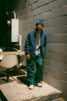 Men's Arctic L/S Fleece Mock Neck Jacket in the color Washed Navy - Men's Lifestyle image