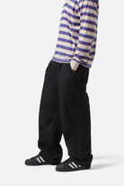 Men's Baggy Skate Pant in the color Black - Men's Side View