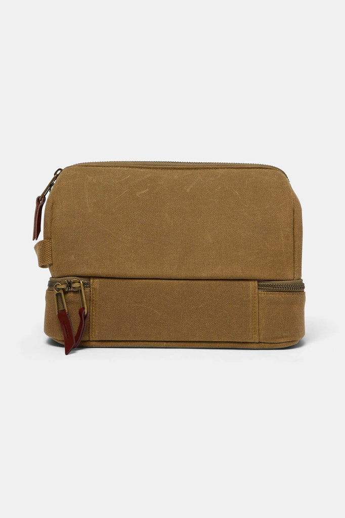 Brixton Unisex Traveler Dopp Kit - Olive Brown | Back