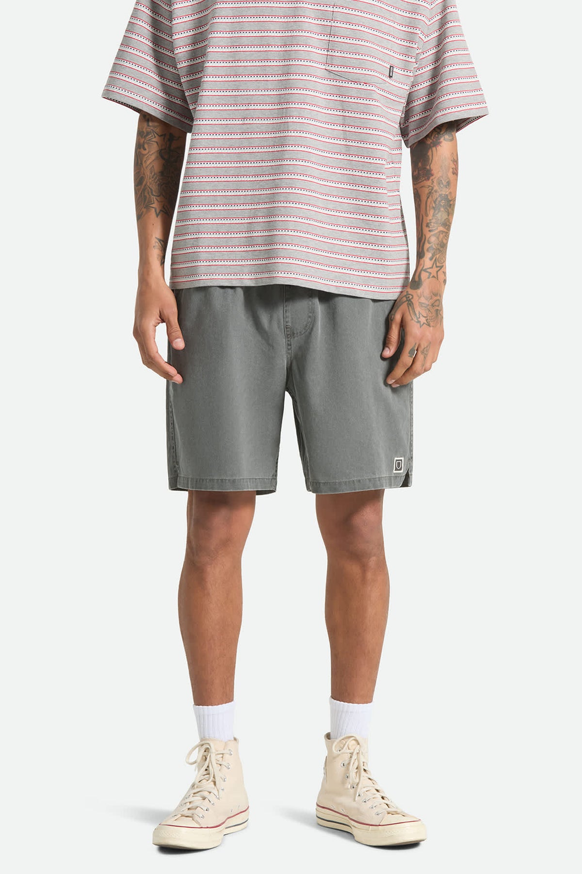 Men's Everyday Vintage Wash Short in the color Vintage Black - Men's Front View