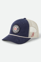 Women's Call Me Sometime Trucker Hat in the color Washed Navy Cord - Front Product Laydown Image