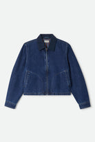 Women's Mechanics Women's Garage Lined Jacket in the color Dark Denim - Front Product Laydown Image
