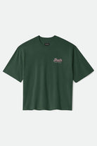 Men's Jensen Boxy T-Shirt in the color Forest Green - Front Product Laydown Image