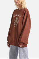 Women's Western Crew in the color Sepia - Women's Side View