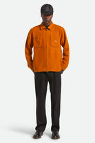 Men's Union Full Zip Flannel in the color Rustic Caramel - Additional Fit image