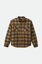 Men's Bowery Quilted L/S Flannel in the color Woodsmoke/Black - Front Product View