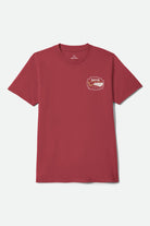 Men's Mavis Short Sleeve Shirt in the color Robust Red Worn Wash - Front Product View