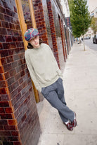 Men's Brixton Baseline Crew Fleece in the color Olive Surplus Vintage Wash - Men's Lifestyle 2.0