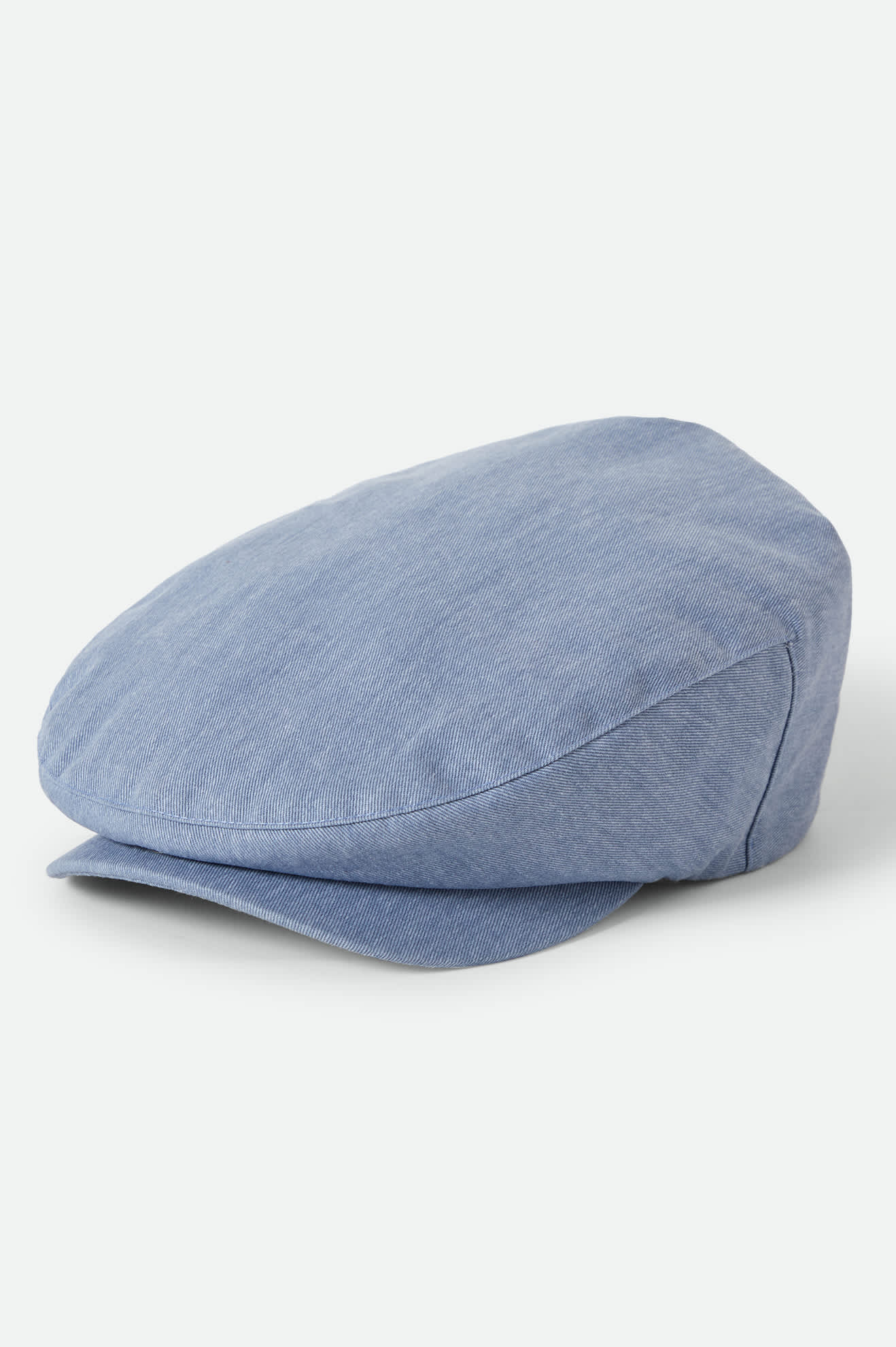 Unisex Barrel Alpha Snap Cap in the color Light Stone Wash Denim - Front Product Laydown Image