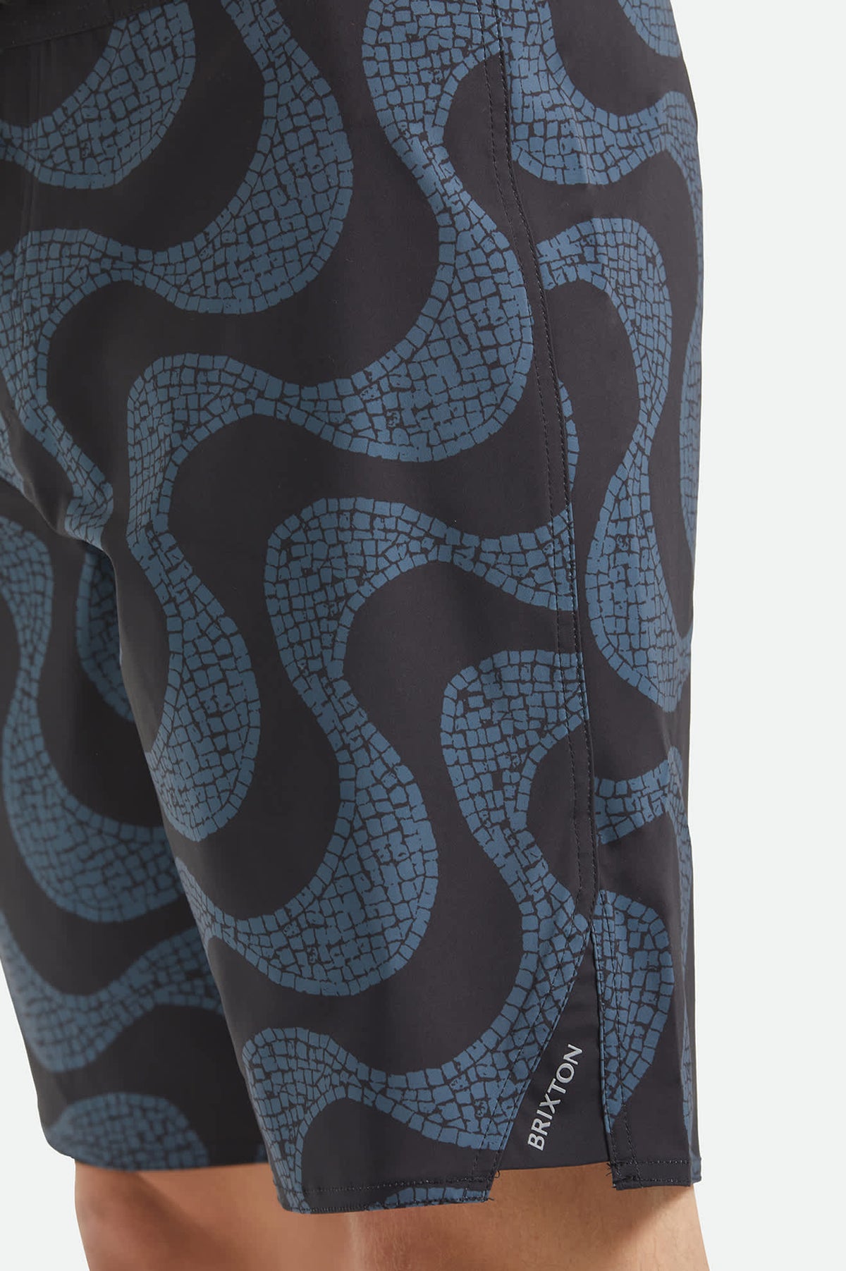 Men's Blitz Boardshort 19" in the color Black/Future Grey Warped Tile - Additional Fit image