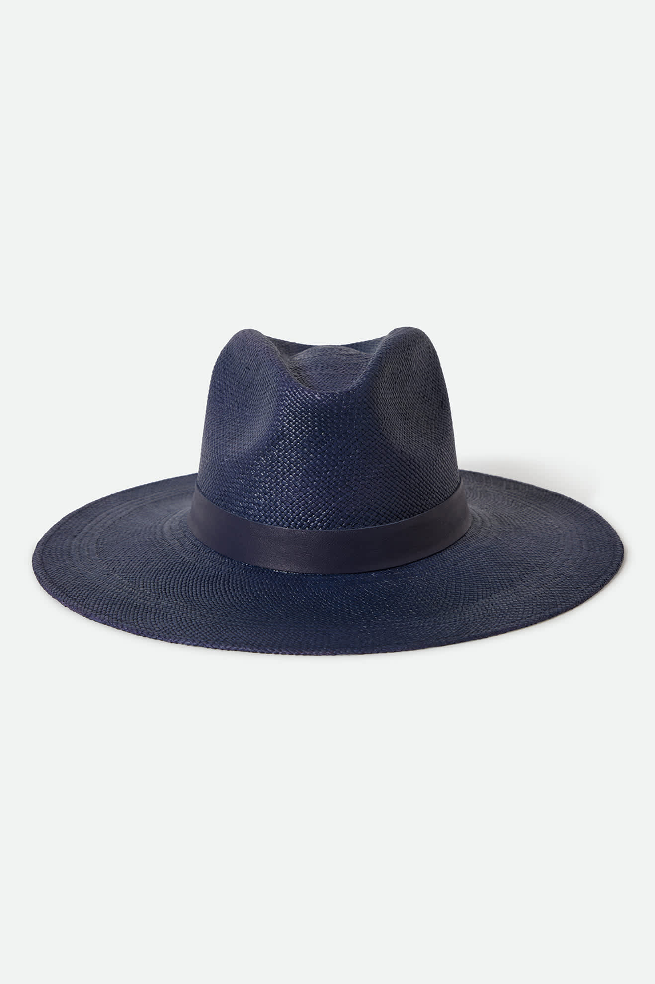 Women's Harper Panama Straw Hat in the color Navy - Additional Laydown image