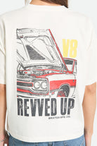 Women's Revved Up Boxy Crew T-Shirt in the color Off White - Additional Fit image