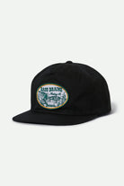 Brixton Men's Bass Brains Swim HP Snapback - Black | Profile