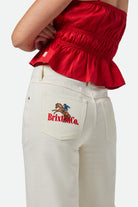 Women's Margo Cropped 5-Pocket Pant in the color Off White - Women's Front View