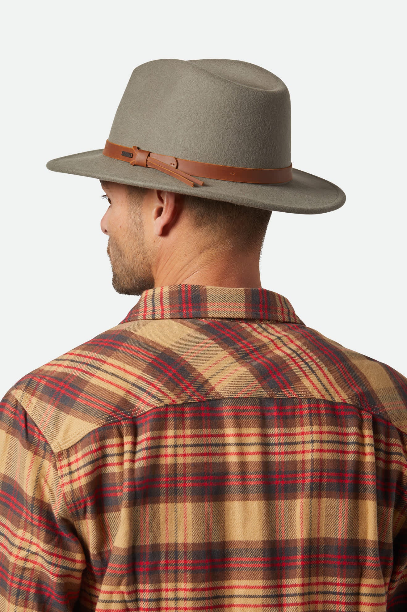 Unisex Messer Traditional Fedora in the color Brindle - Additional Fit image