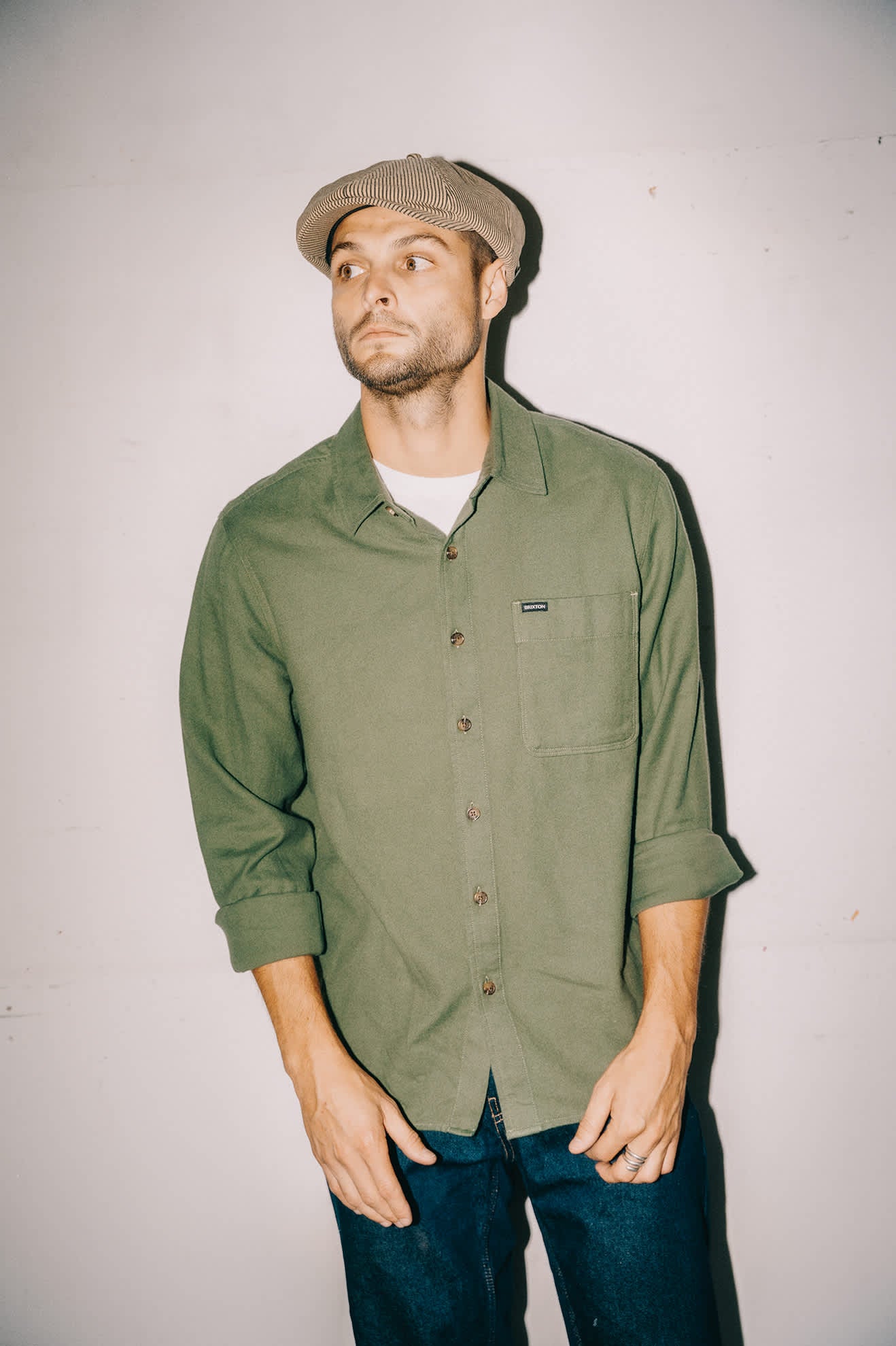 Men's Hasting Lightweight Ultra Soft Flannel in the color Wild Green - Men's Lifestyle image