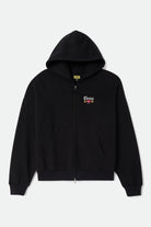 Men's Coors Griffin Full Zip Hoodie in the color Black - Front Product Laydown Image