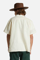 Men's Back Fit Image | Bunker Linen Blend S/S Camp Collar Woven Shirt - Whitecap