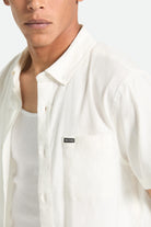 Men's Sanford Oxford Woven in the color Off White - Additional Fit image
