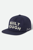 Unisex Ford Built Tough Snapback in the color American Navy/Wimbledon White - Front Product Laydown Image