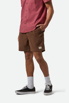 Men's Everyday Corduroy Short in the color Pinecone Brown - Men's Front View