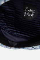 Unisex Century Barrel Snap Cap in the color Blue Window Plaid - Additional Laydown image