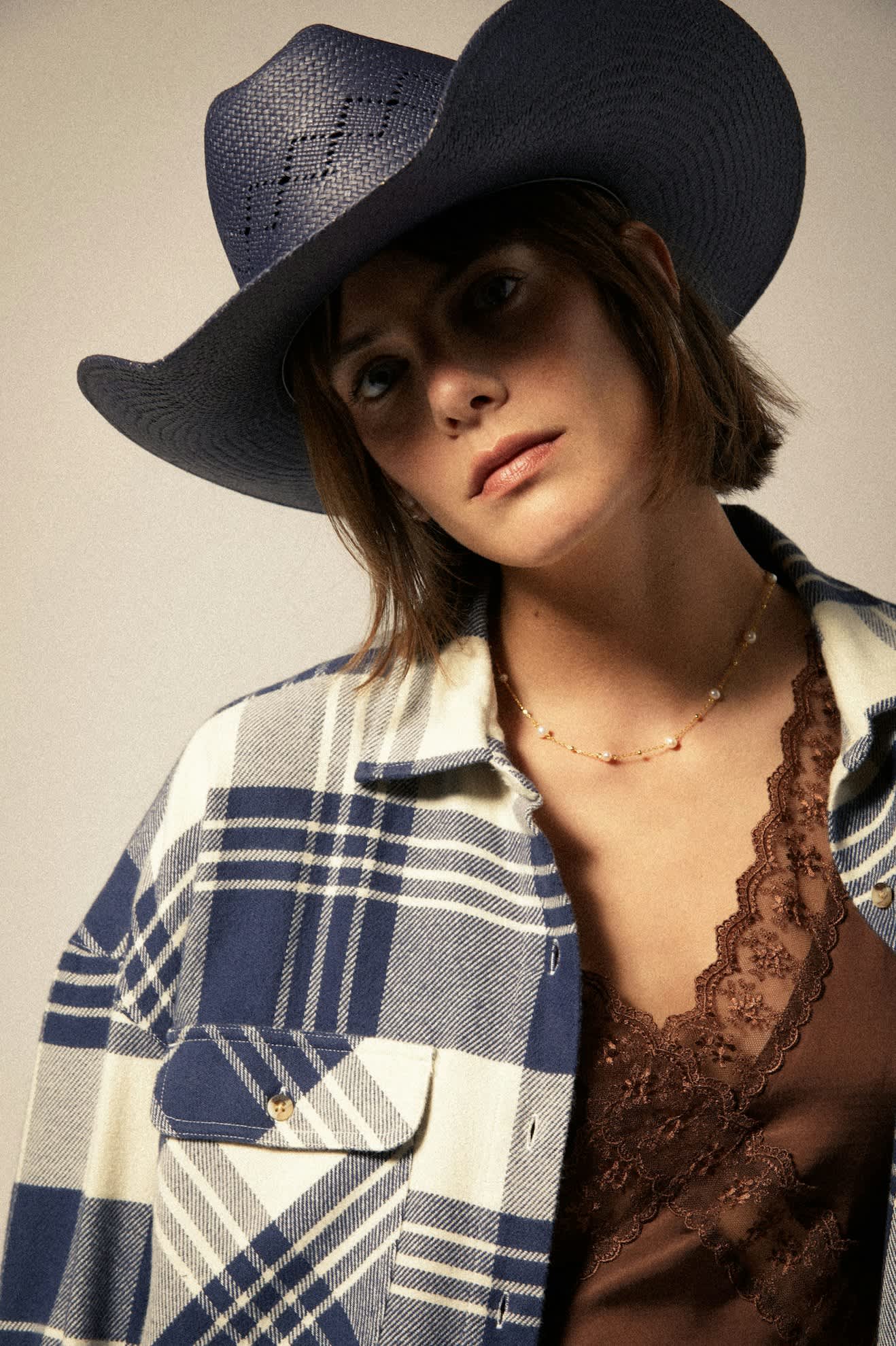 Unisex Laredo Panama Straw Cowboy Hat in the color Navy - Additional Fit image