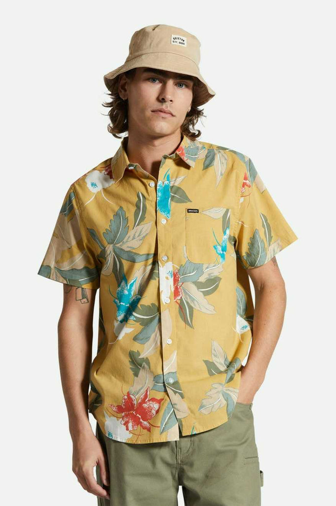 Men's Fit, front | Charter Print S/S Shirt - Sunset Passion