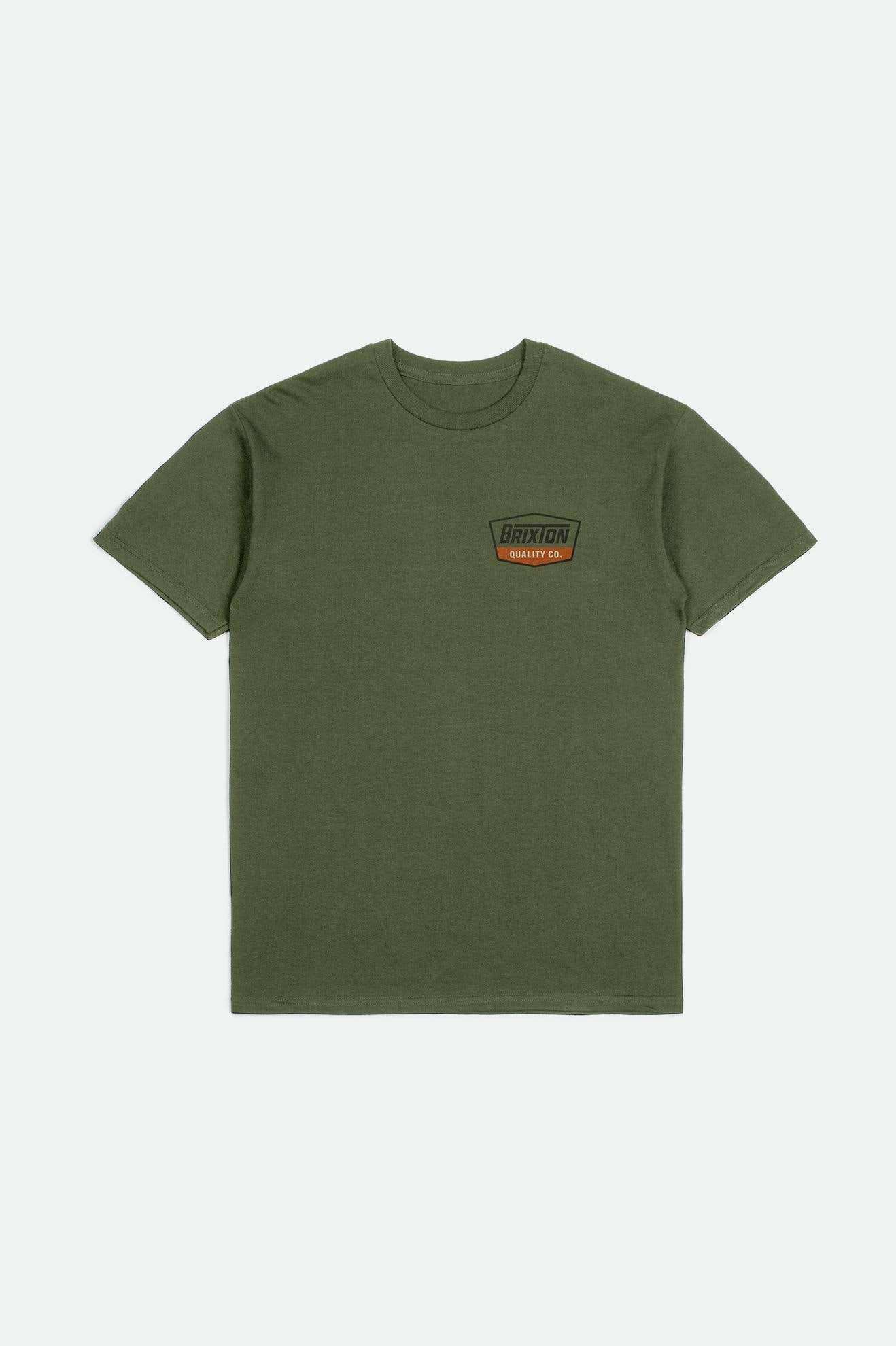 Brixton Men's Regal S/S Standard T-Shirt - Ivy Green/Washed Black/Rust | Main