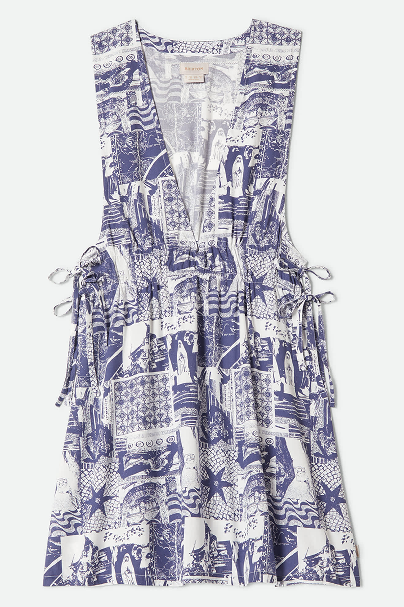 Women's The Bells Dress in the color Navy/White Collage - Front Product Laydown Image
