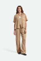 Women's Hudson Lounge S/S Shirt in the color Washed Copper/Whitecap - Additional Fit image