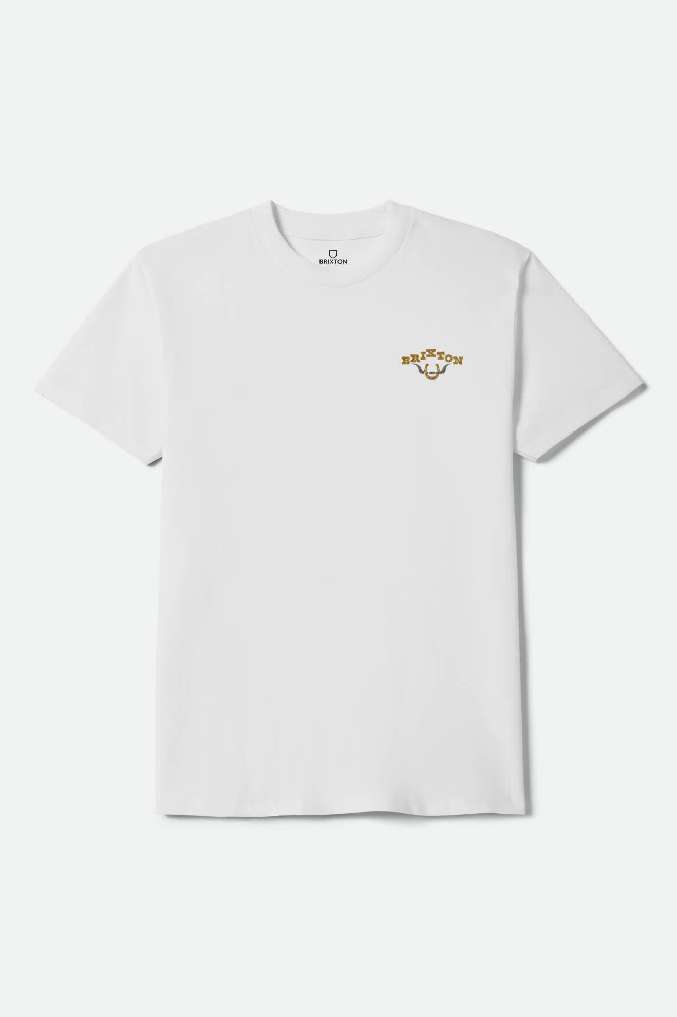Men's Beekman Short Sleeve T-Shirt in the color White - Front Product Laydown Image