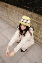 Unisex Redding Knit Packable Hat in the color Green Multi Stripe - Women's Lifestyle 2.0
