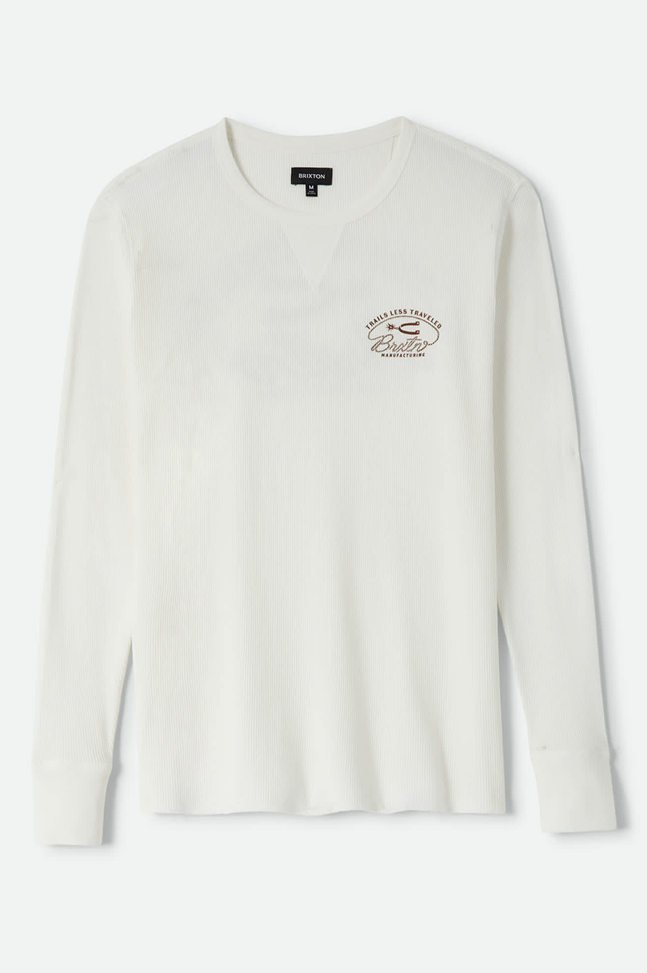 Men's Trails Waffle Knit Top in the color Off White - Front Product Laydown Image