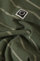 Men's Shield Pique Boxy T-Shirt in the color Dark Olive/Whitecap - Additional Laydown image