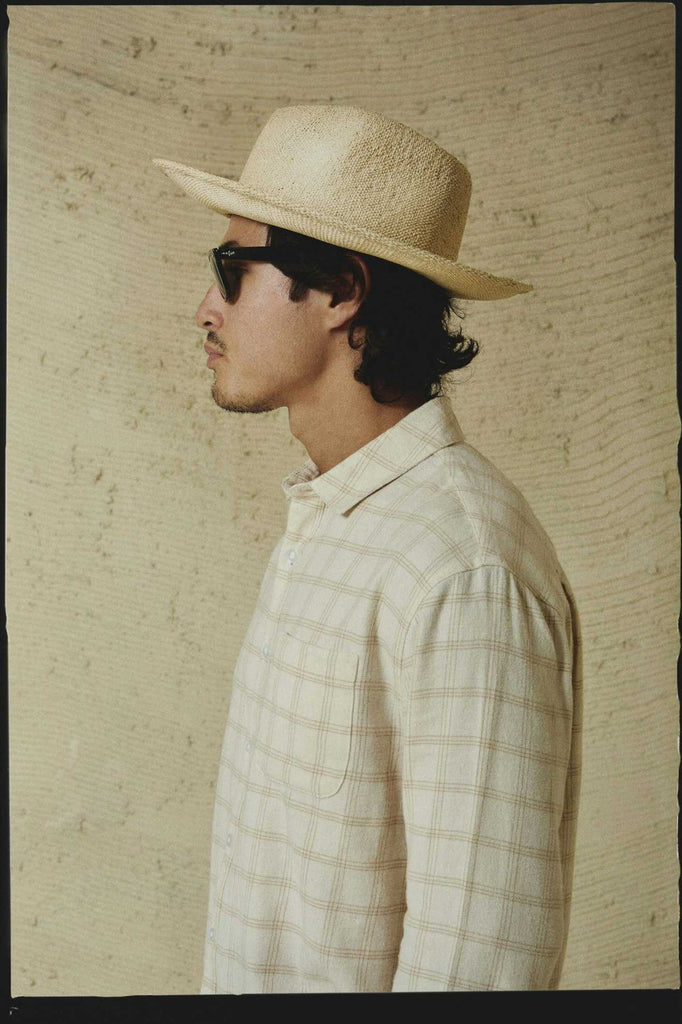 Brixton Dayton Basic Convertabrim Straw Rancher Hat - Natural