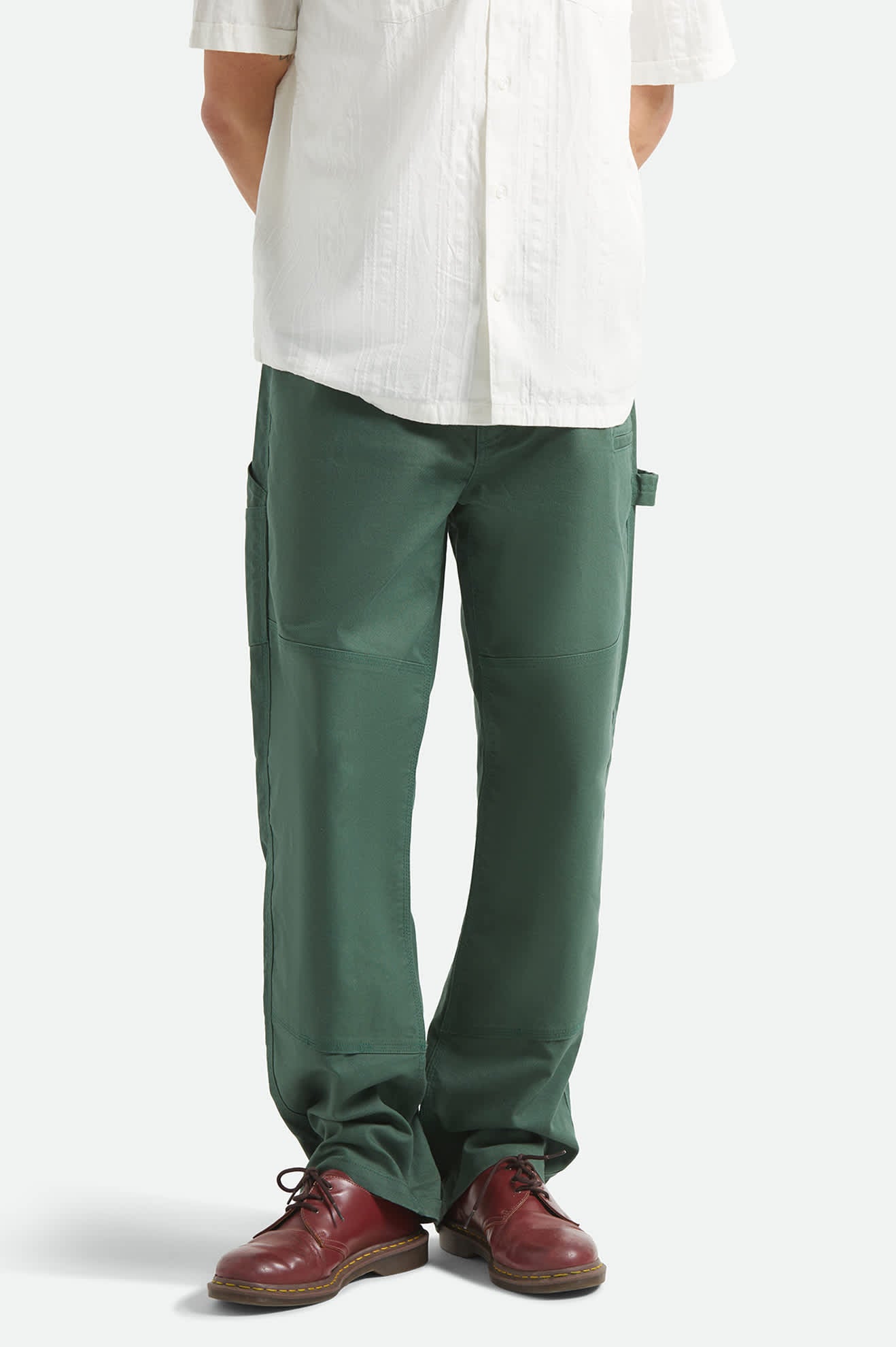 Men's Builders Carpenter Stretch Pant in the color Primary Green - Men's Front View